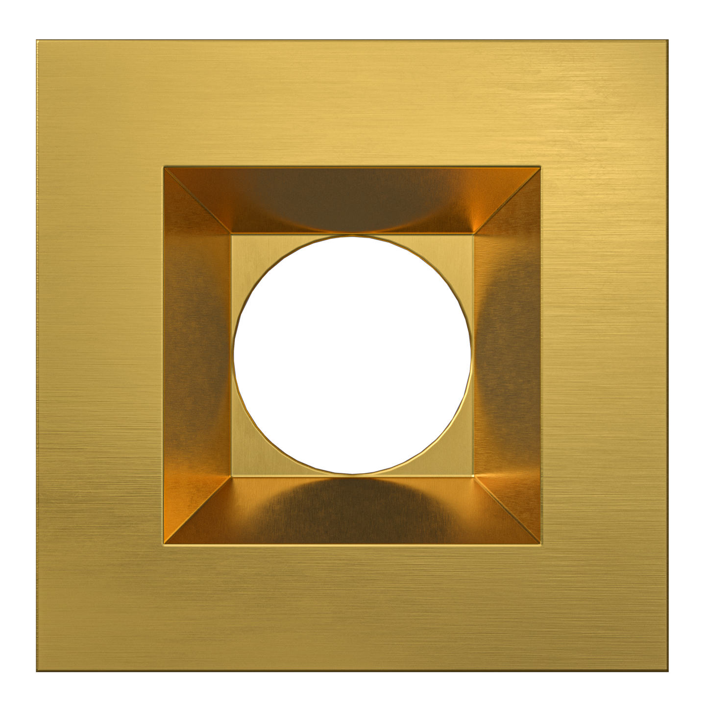 1 Inch Brushed Brass Square Trim