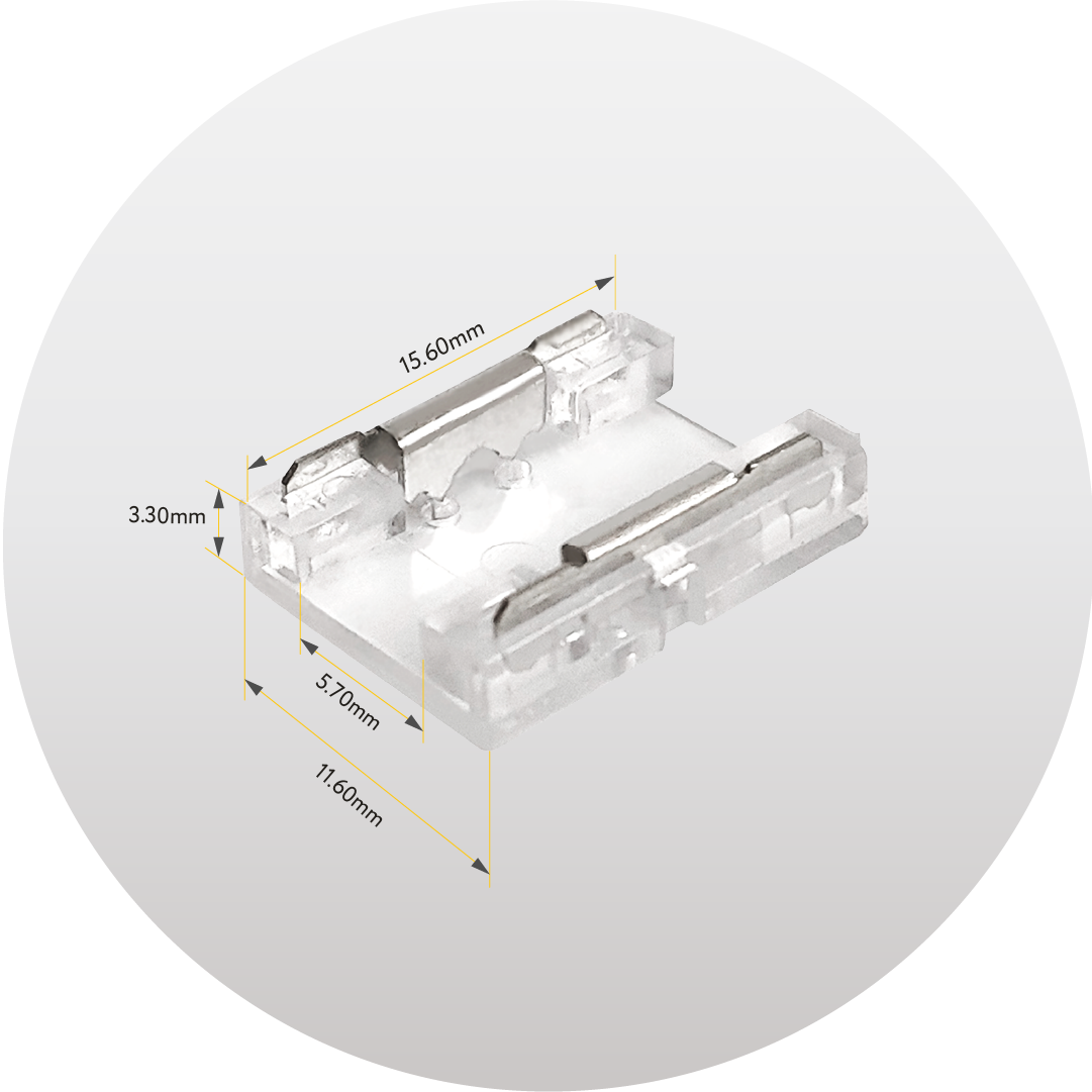 Clear 180° Direct Connector 5PK