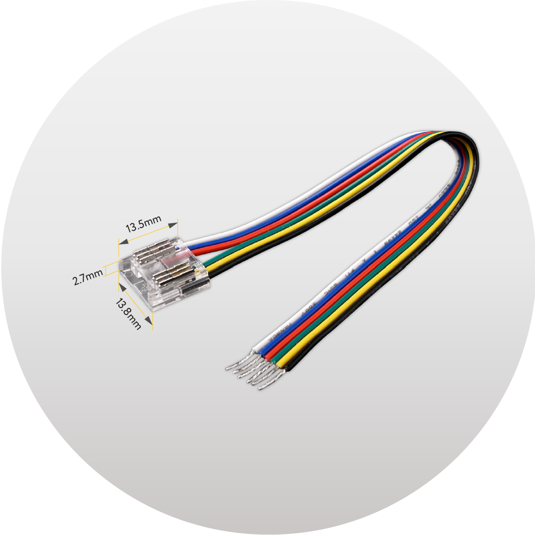 Clear RGBWW Starter Connector 5PK