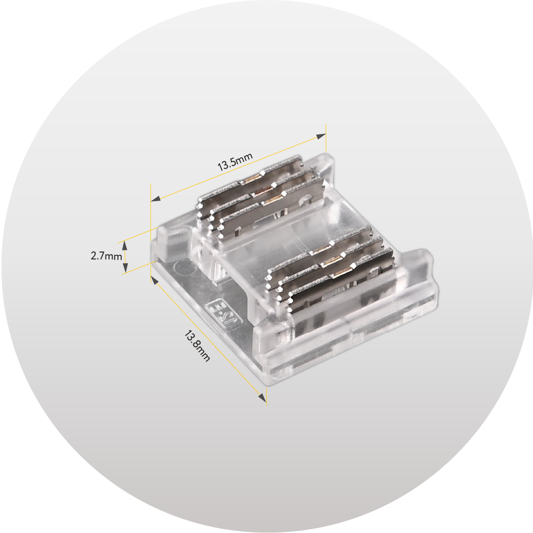 Clear RGBWW 180° Direct Connector 5PK