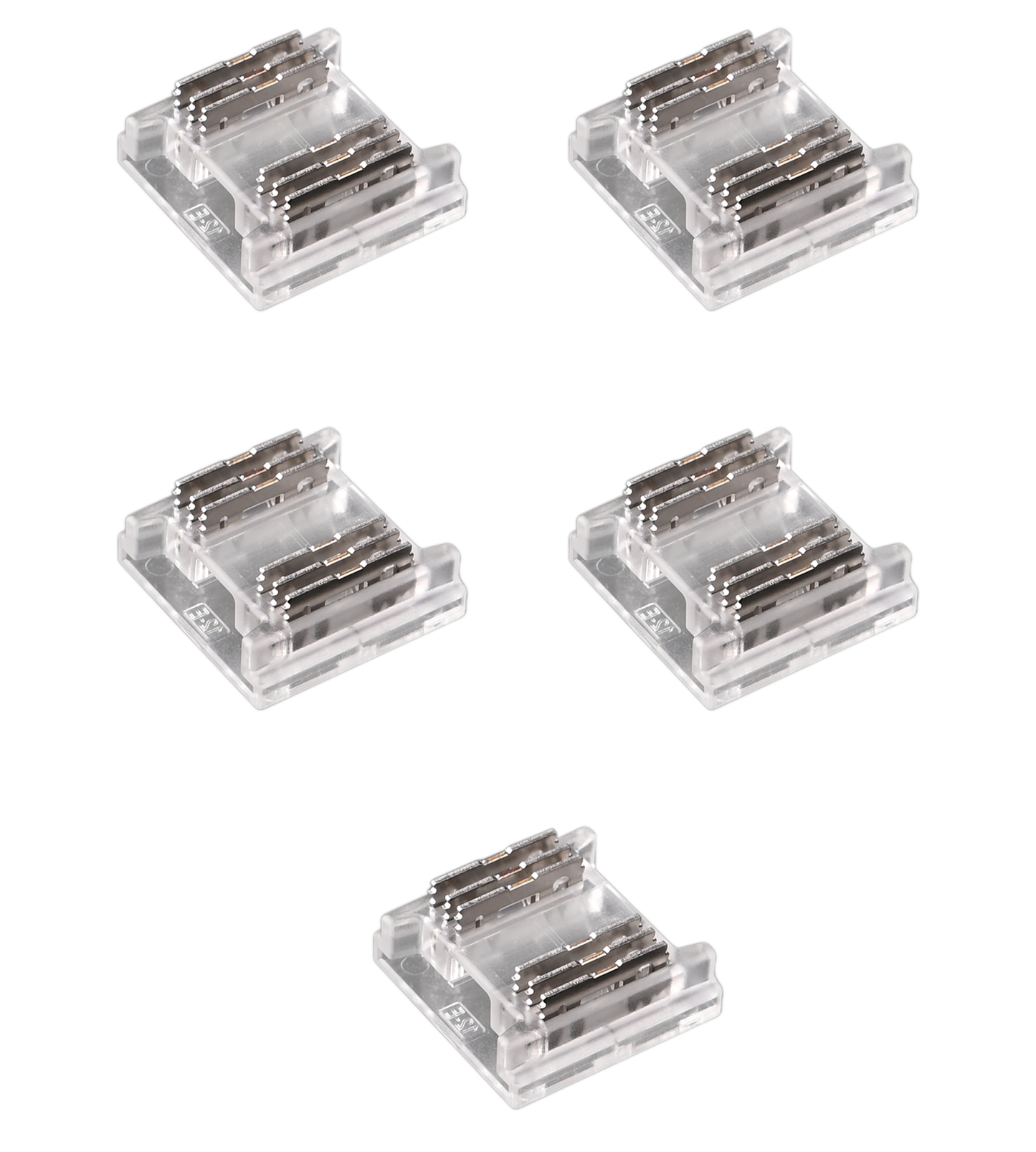 Clear RGBWW 180° Direct Connector 5PK