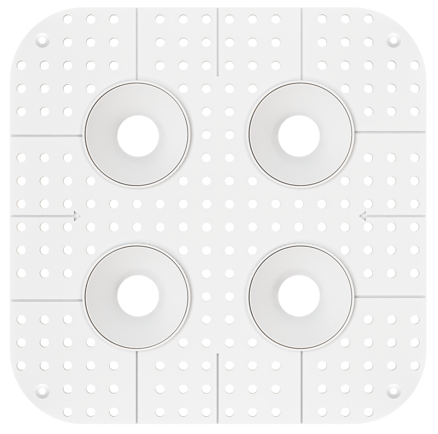 1 Inch Round Quadruple Head Trimless Square-Kit