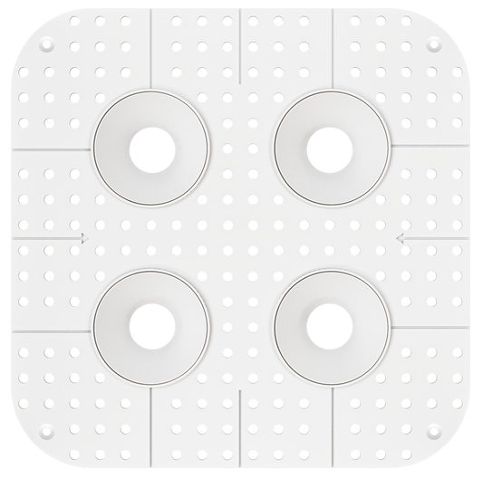 1 Inch Round Quadruple Head Trimless Square-Kit