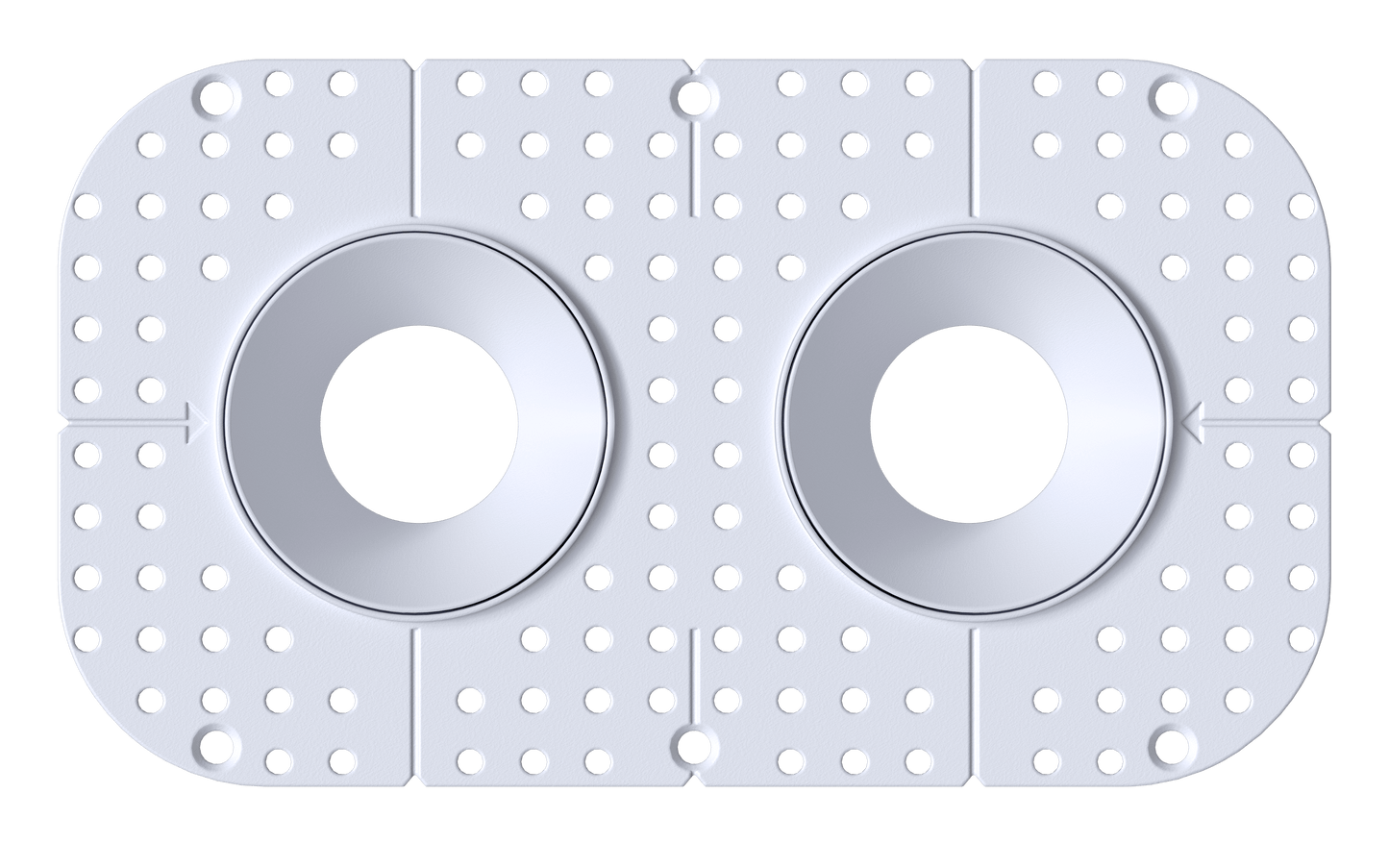 3 Inch Round Double Head Trimless Kit