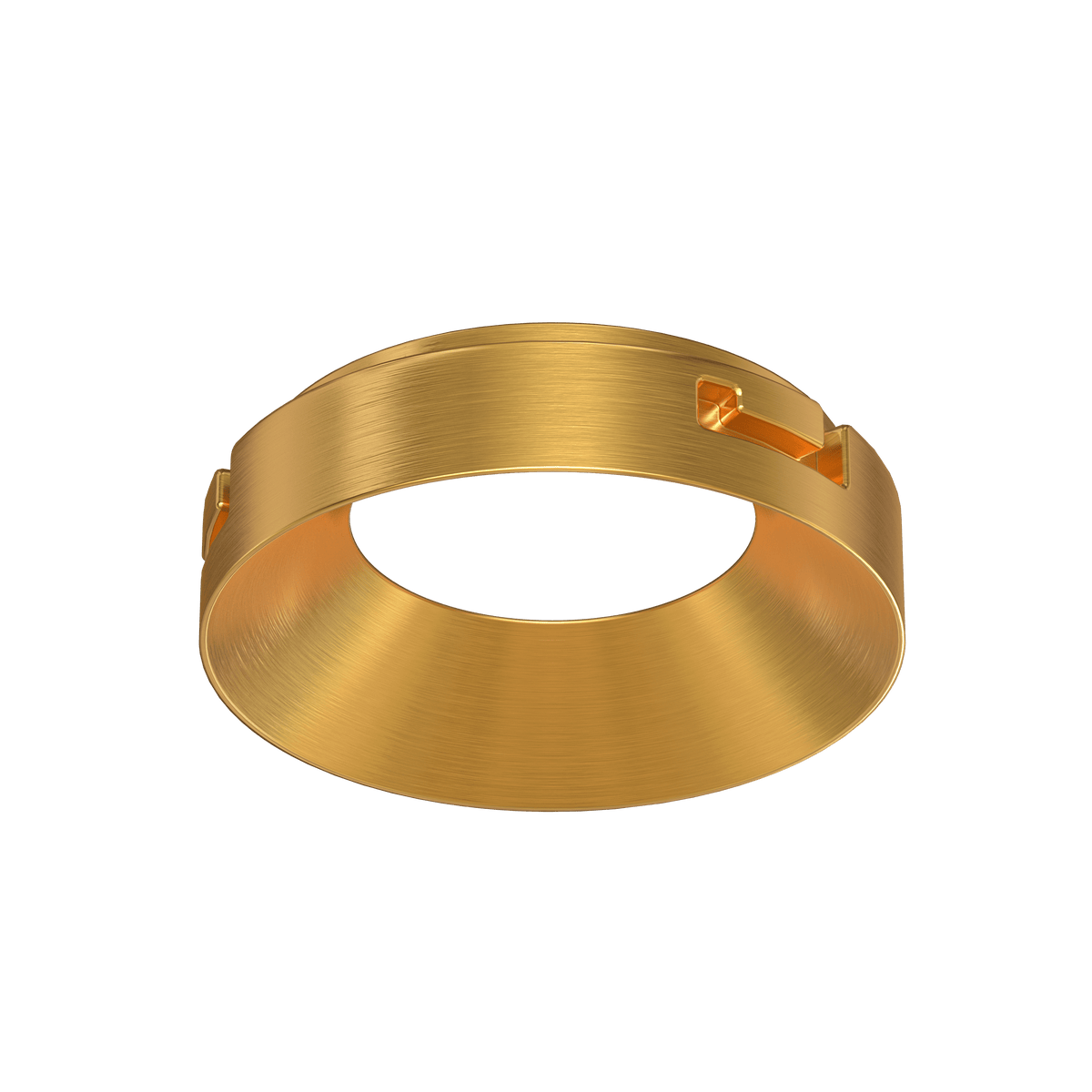 4 inch Brushed Brass Round Trimless Adapter