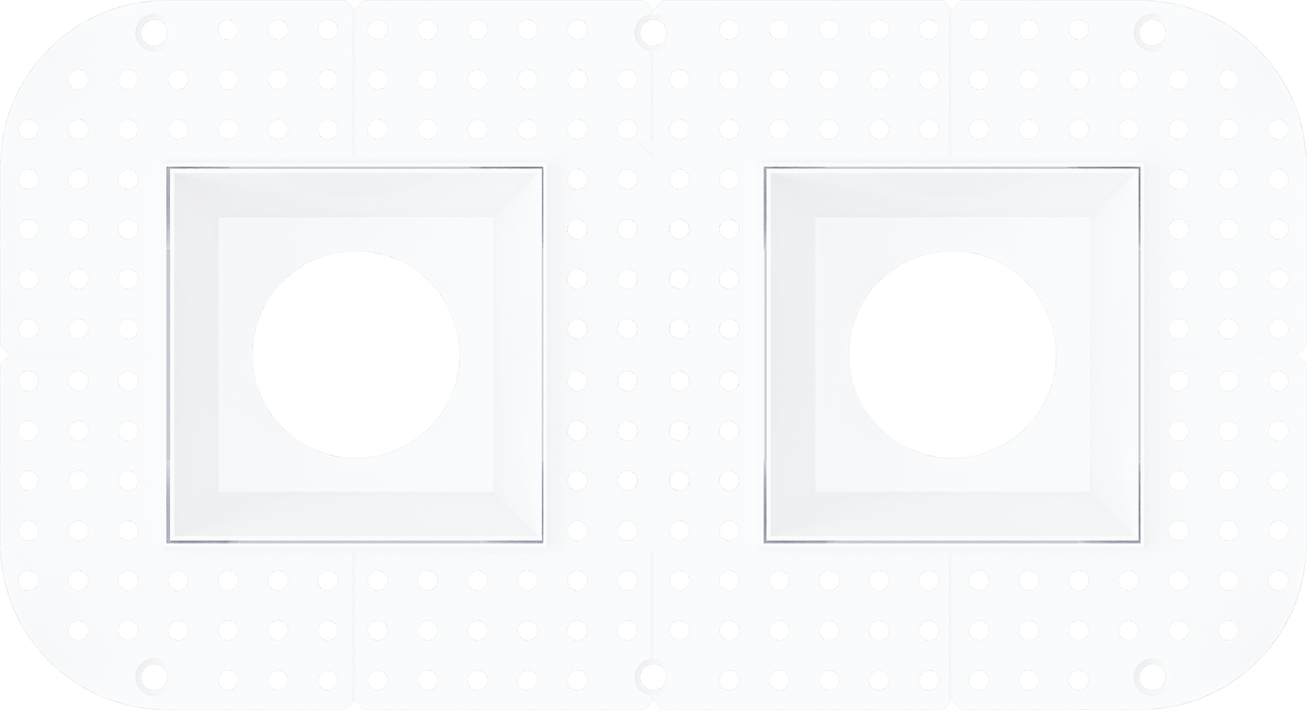 3.5 Inch Square Double Head Trimless Kit
