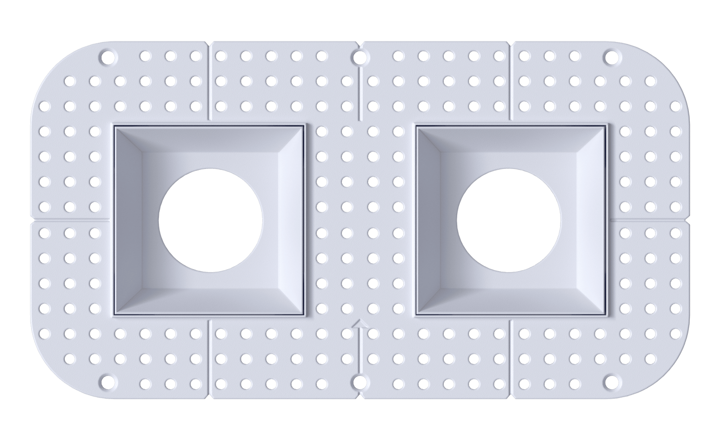 3.5 Inch Square Double Head Trimless Kit