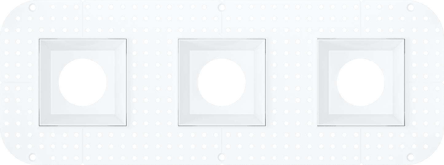 3.5 Inch Square Triple Head Trimless Kit