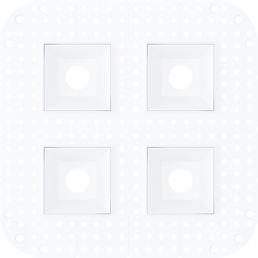 1 Inch Square Quadruple Head Trimless Square-Kit