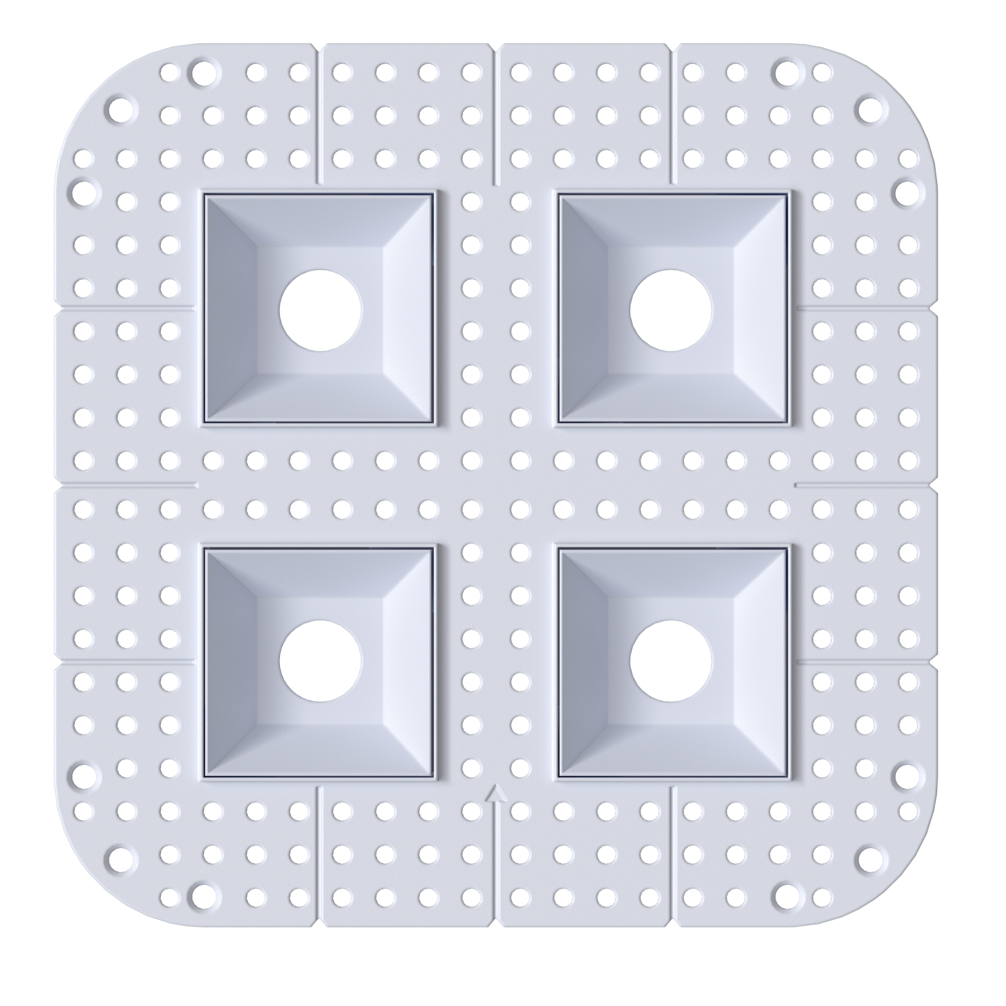 1 Inch Square Quadruple Head Trimless Square-Kit