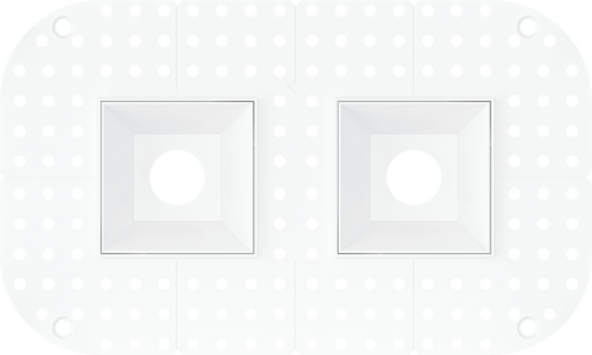 1 Inch Square Double Head Trimless Kit