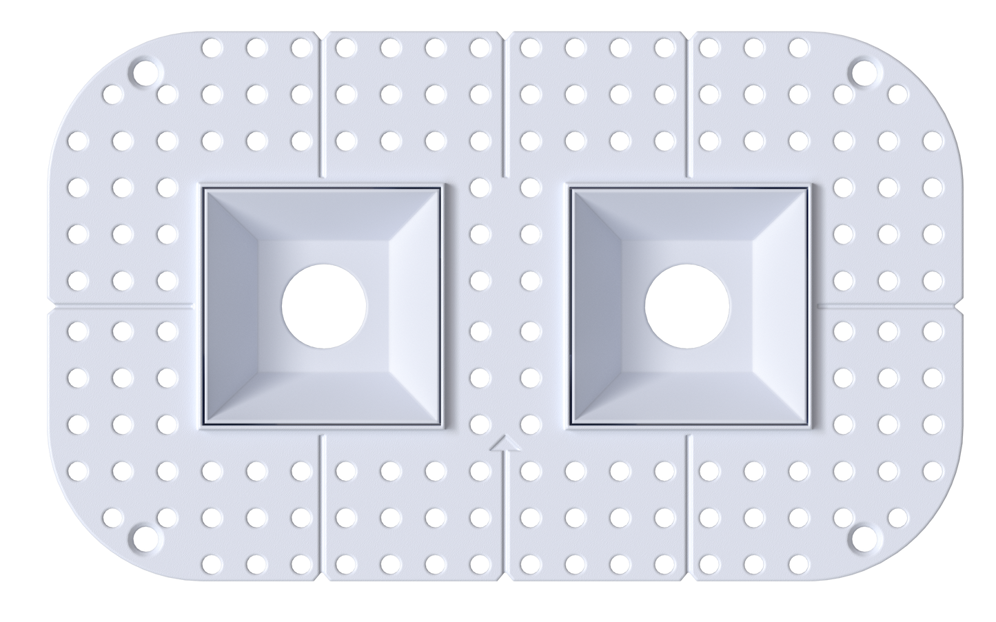 1 Inch Square Double Head Trimless Kit
