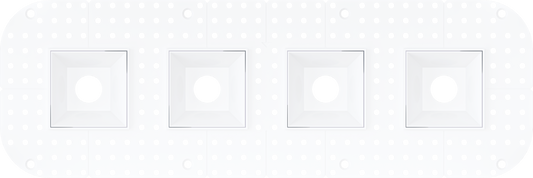 1 Inch Square Quadruple Head Trimless Kit