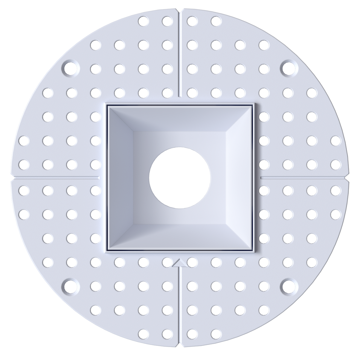 2 Inch White Square Trimless Kit