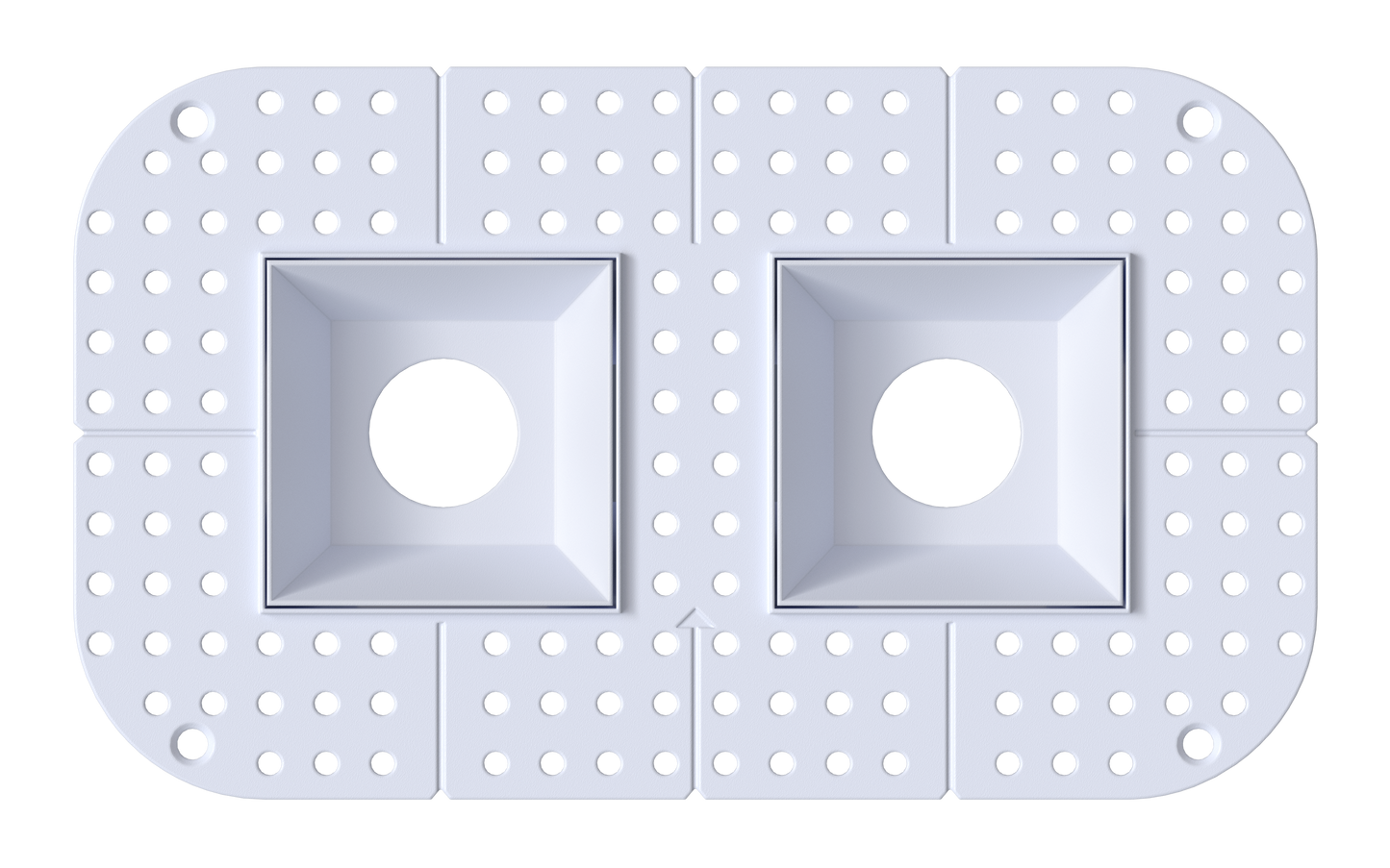 2 Inch Square Double Head Trimless Kit