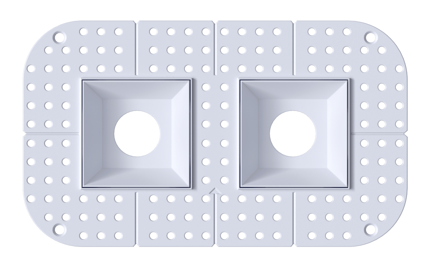 3 Inch Square Double Head Trimless Kit