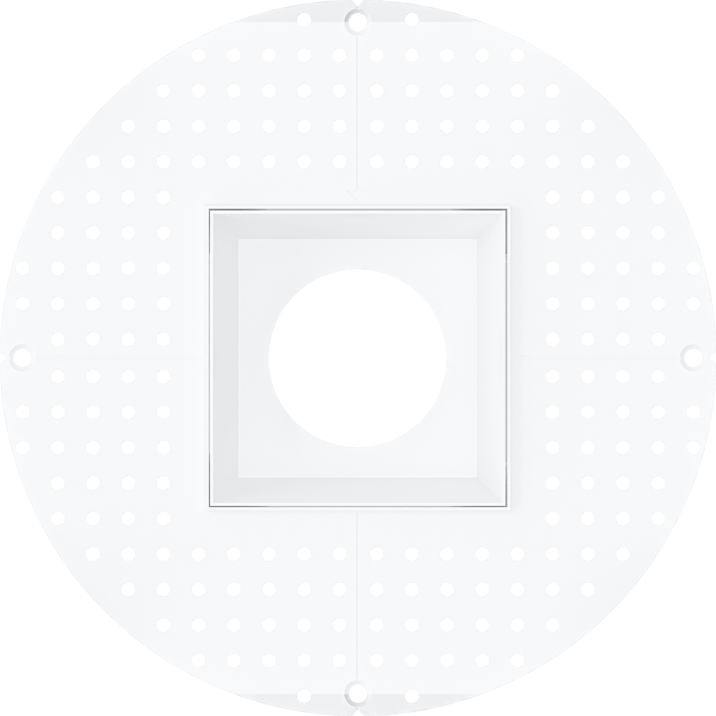4 Inch White Square Trimless Kit