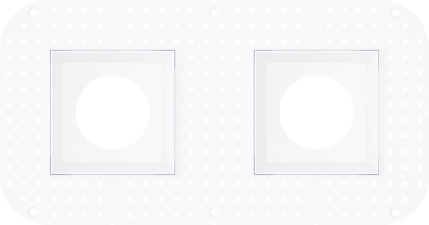 4 Inch Square Double Head Trimless Kit