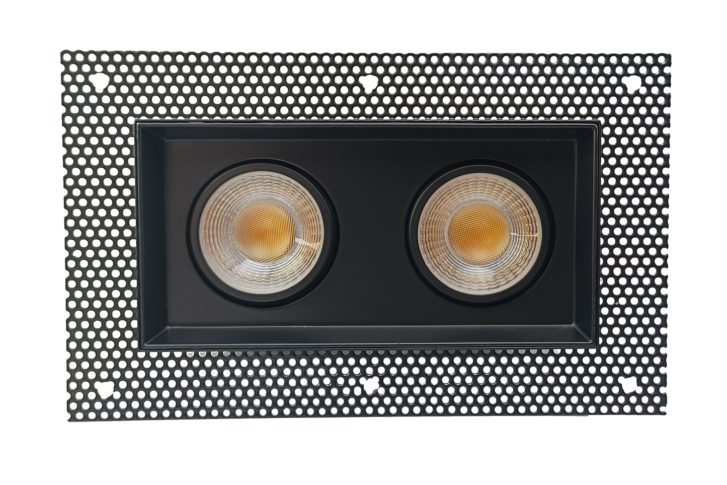 3.5" Double Head Trimless Regress Multiple Gimbal Black