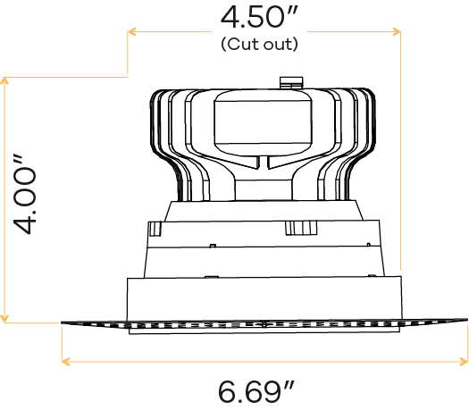 4" Ho Gimbal Trimless (White)
