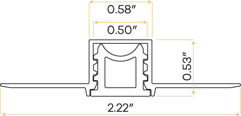 1/2" Flexible Trimless Channel