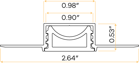 1" Flexible Trimless Channel