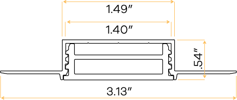 1.5" Flexible Trimless Channel