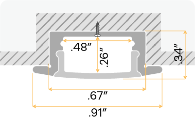 1" Aluminum Trimless Channel
