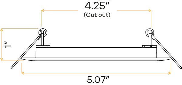 4" Round Flushed slim (ECO)
