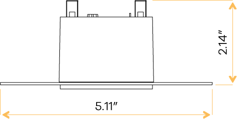 3″ Square Trimless Flushed