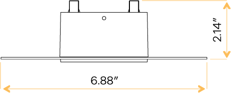 4″ Square Trimless Flushed