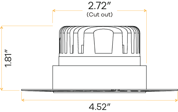 3" Round Trimless Regress Slim