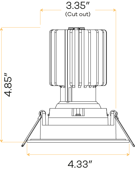 3” HO Round Regress Gimbal (White)