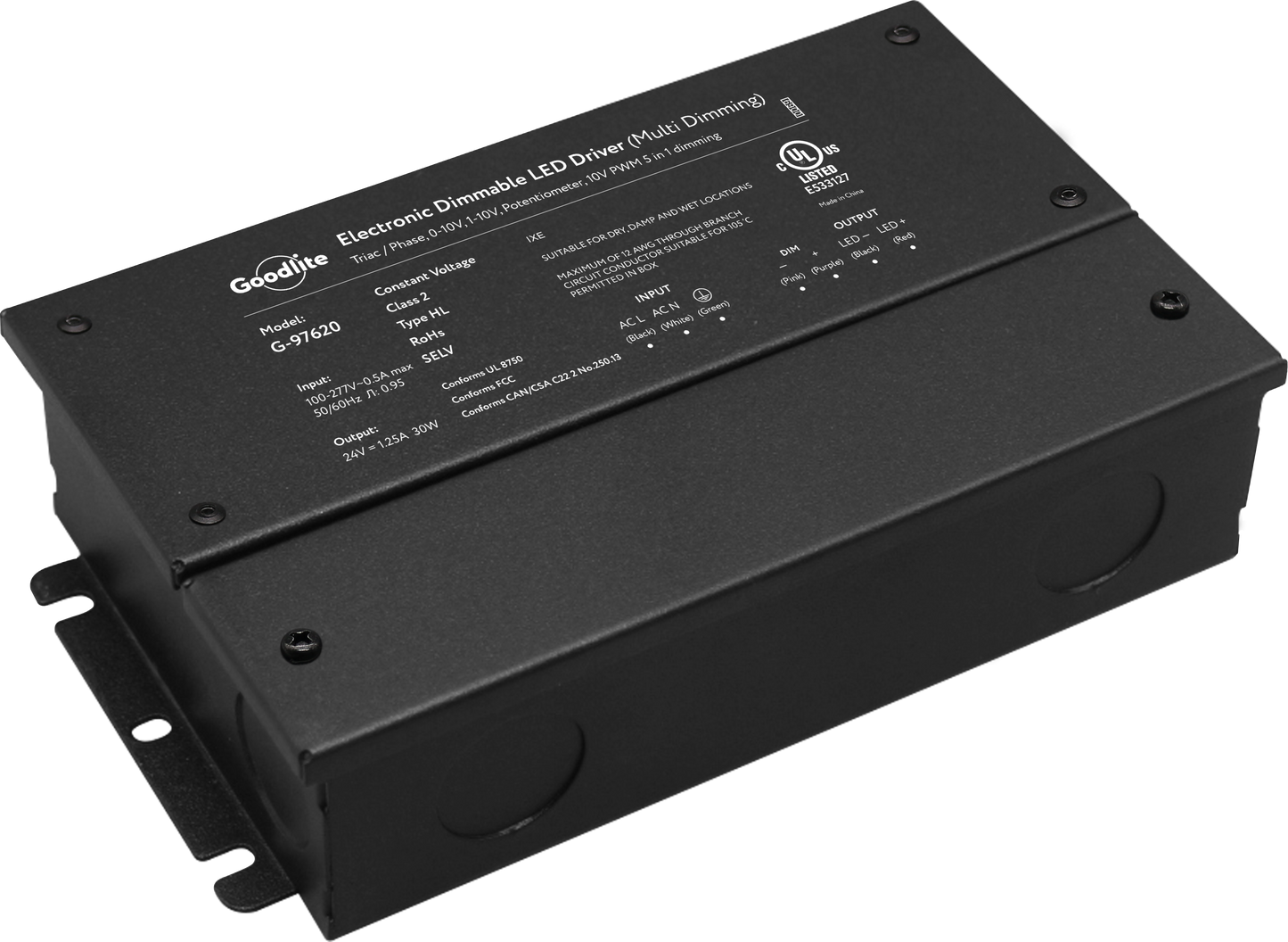 30W Electronic Led Driver 24V (Multi Dimming)