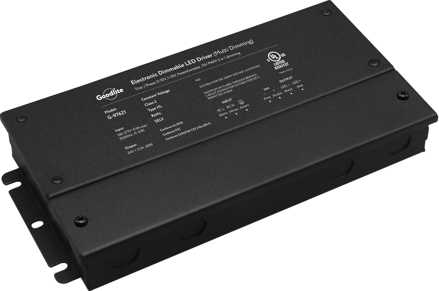 60W Electronic Led Driver 24V (Multi Dimming)