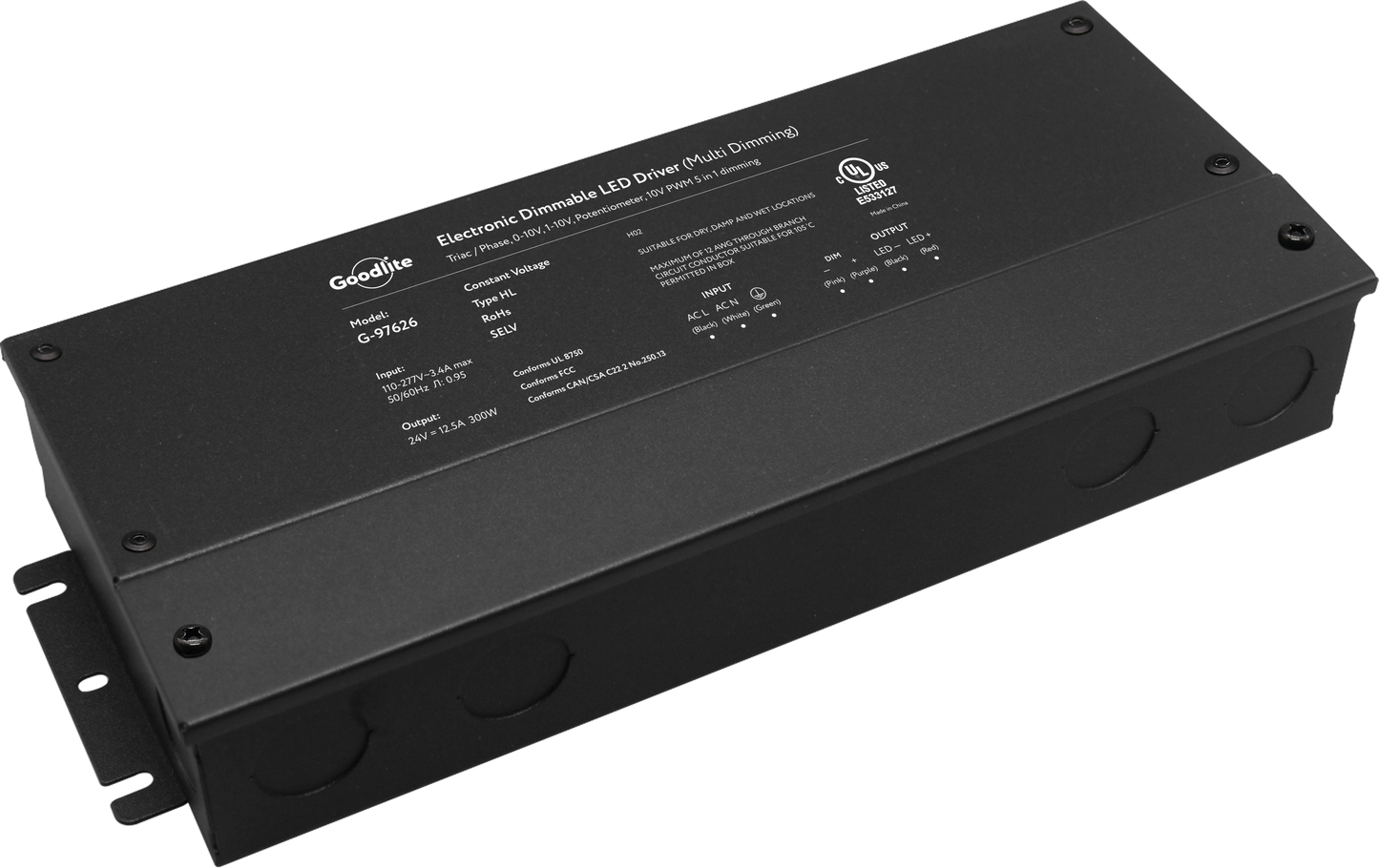 300W Electronic Led Driver 24V (Multi Dimming)