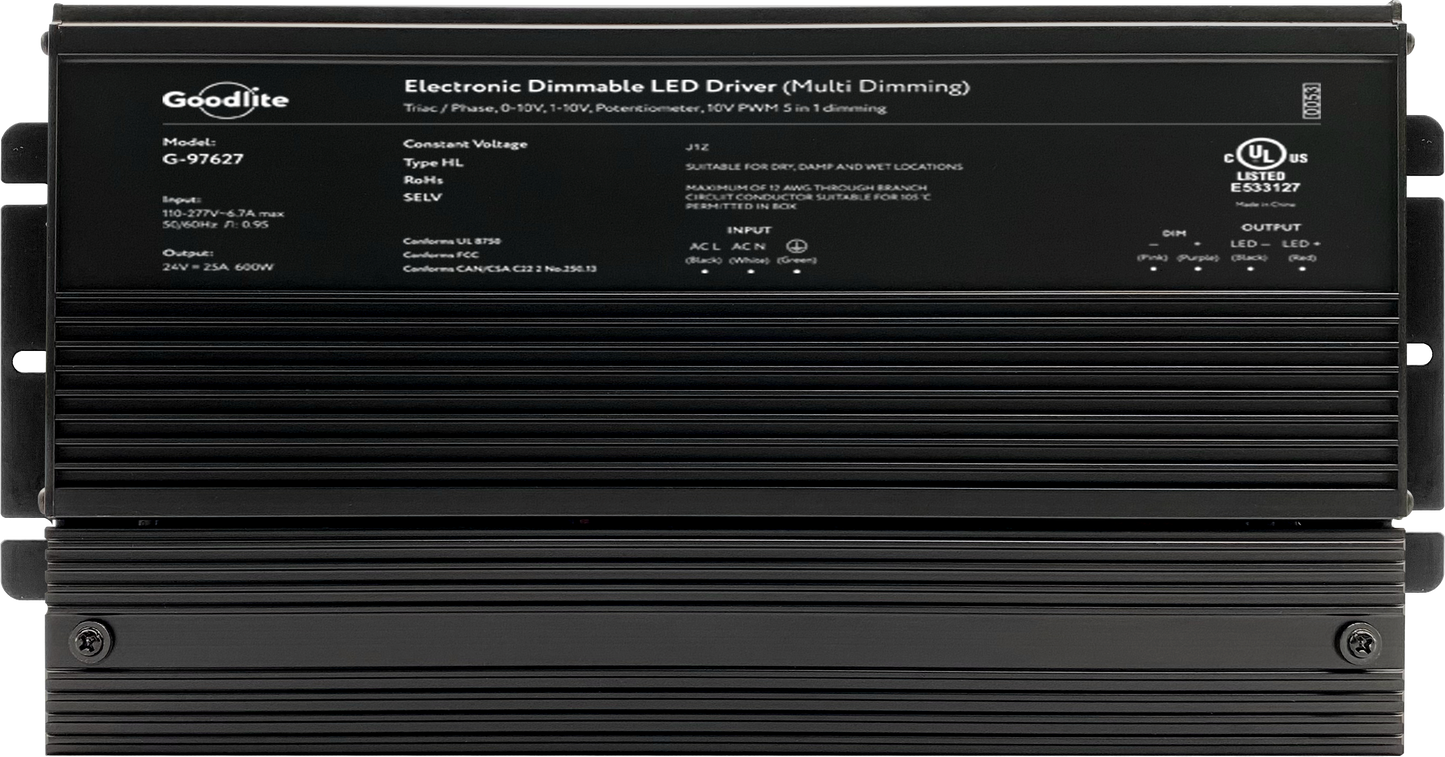 600W Electronic Led Driver 24V (Multi Dimming)
