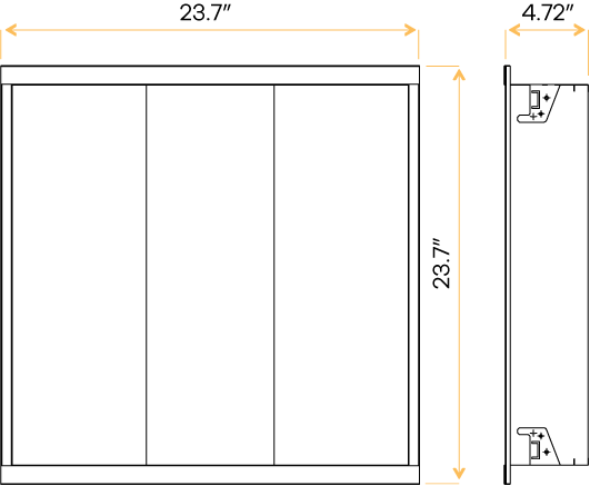 2X2 Indirect Center Net Basket Troffer + Em