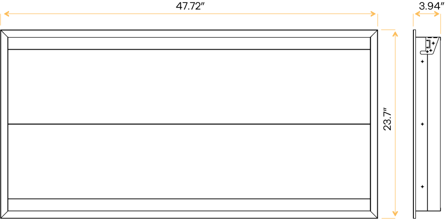2X4 Indirect Double Vault Troffer + Em