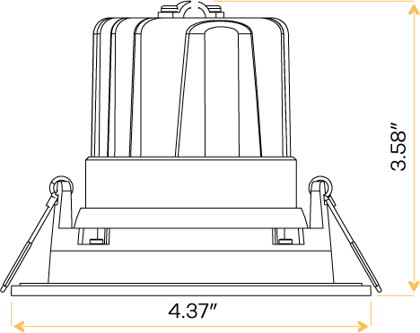 3.5” Single Head Multiple Gimbal White