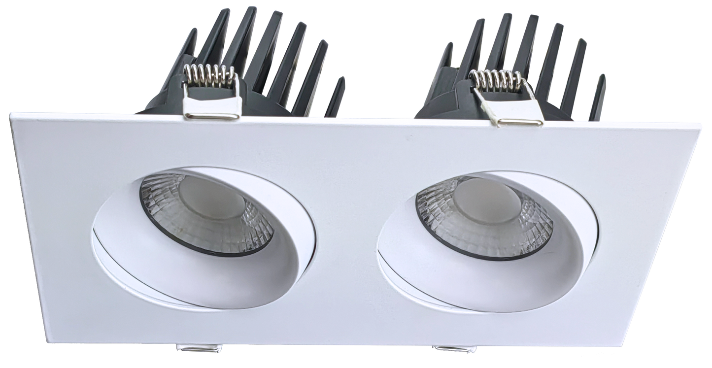 3.5” Double Head Multiple Gimbal White