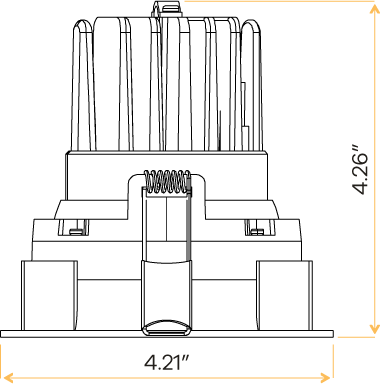 3.5” Single Head Multiple Regress Gimbal White