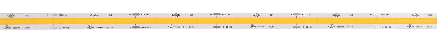 1.5W 24V COB Tape Light 16.4ft 5000k