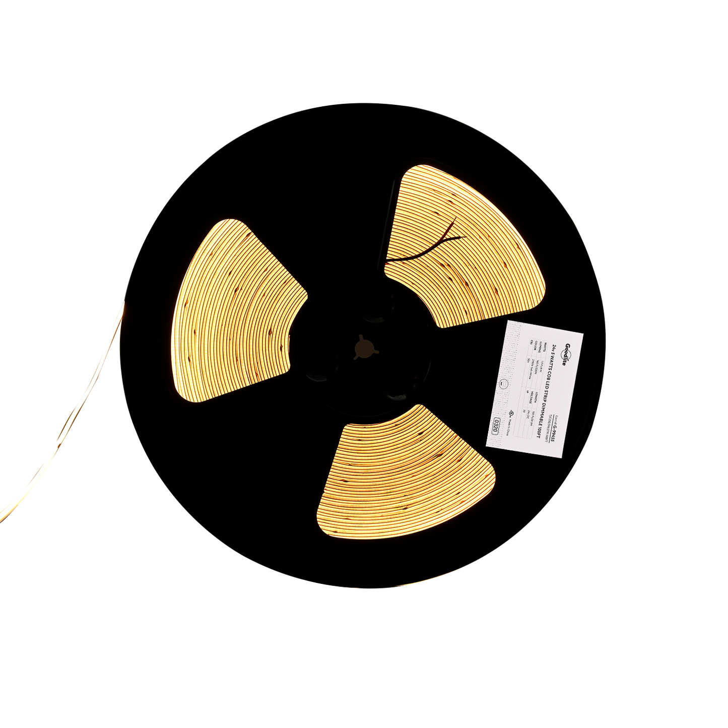1.5W 24V COB Tape Light 100ft 2700k
