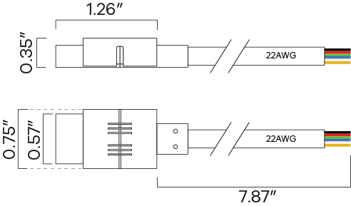 IP68 RGBWW Clear Power Starter 5PK