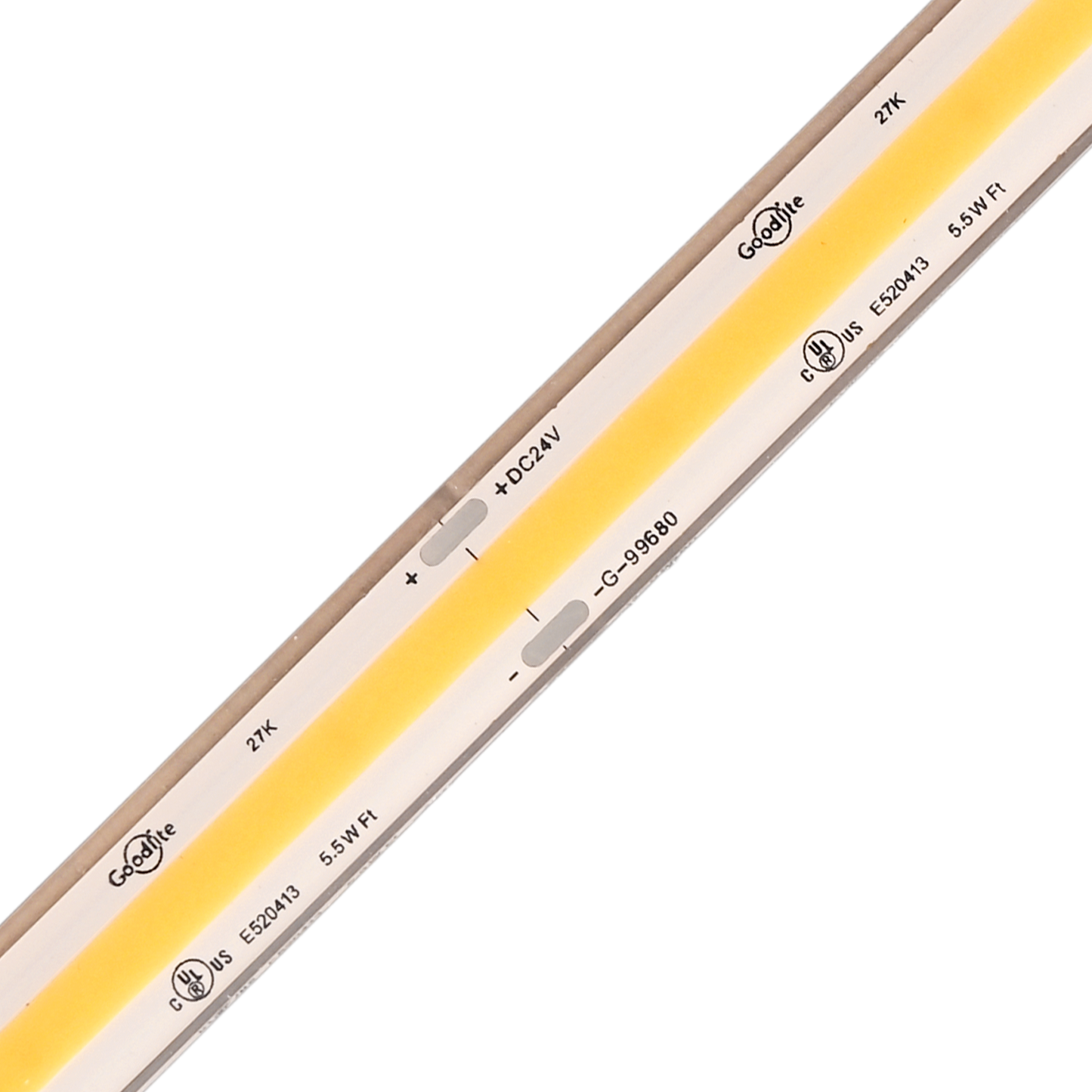 5.5W 24V IP68 Wet Rated COB Tape Light 26.25ft 2700k