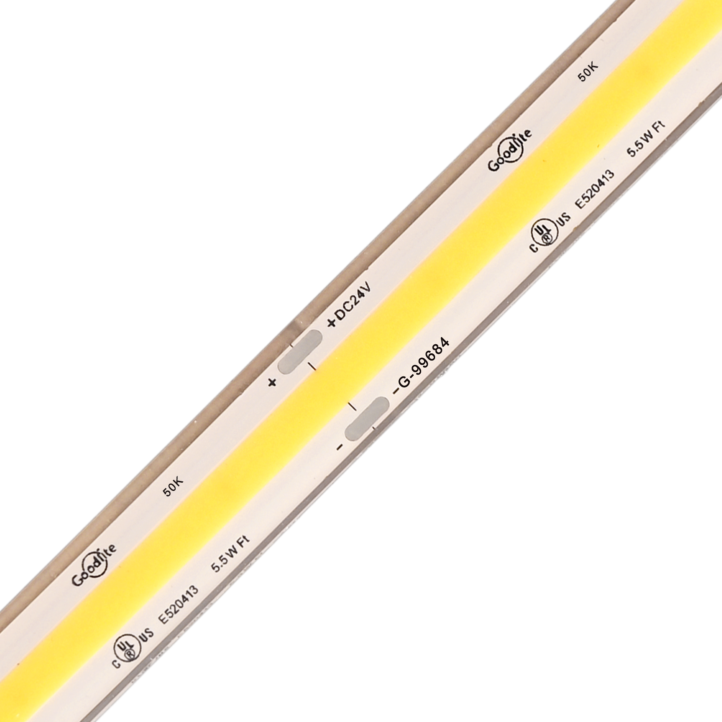 5.5W 24V IP68 Wet Rated COB Tape Light 26.25ft 5000k