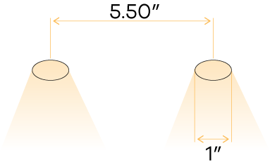 1 Inch Double Head Trimless Kit