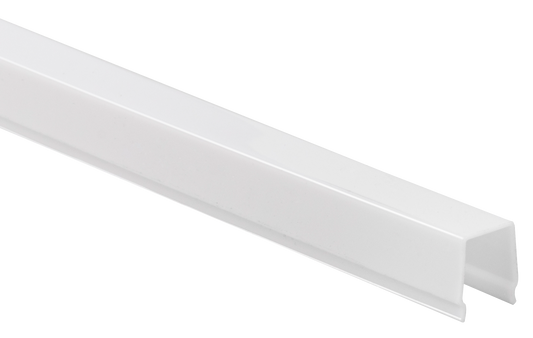 1/2" U Cover Square White