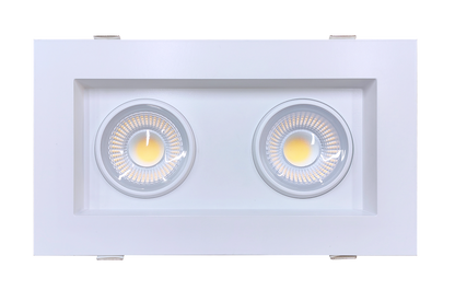 4” Double Head Regress Multiple Gimbal White